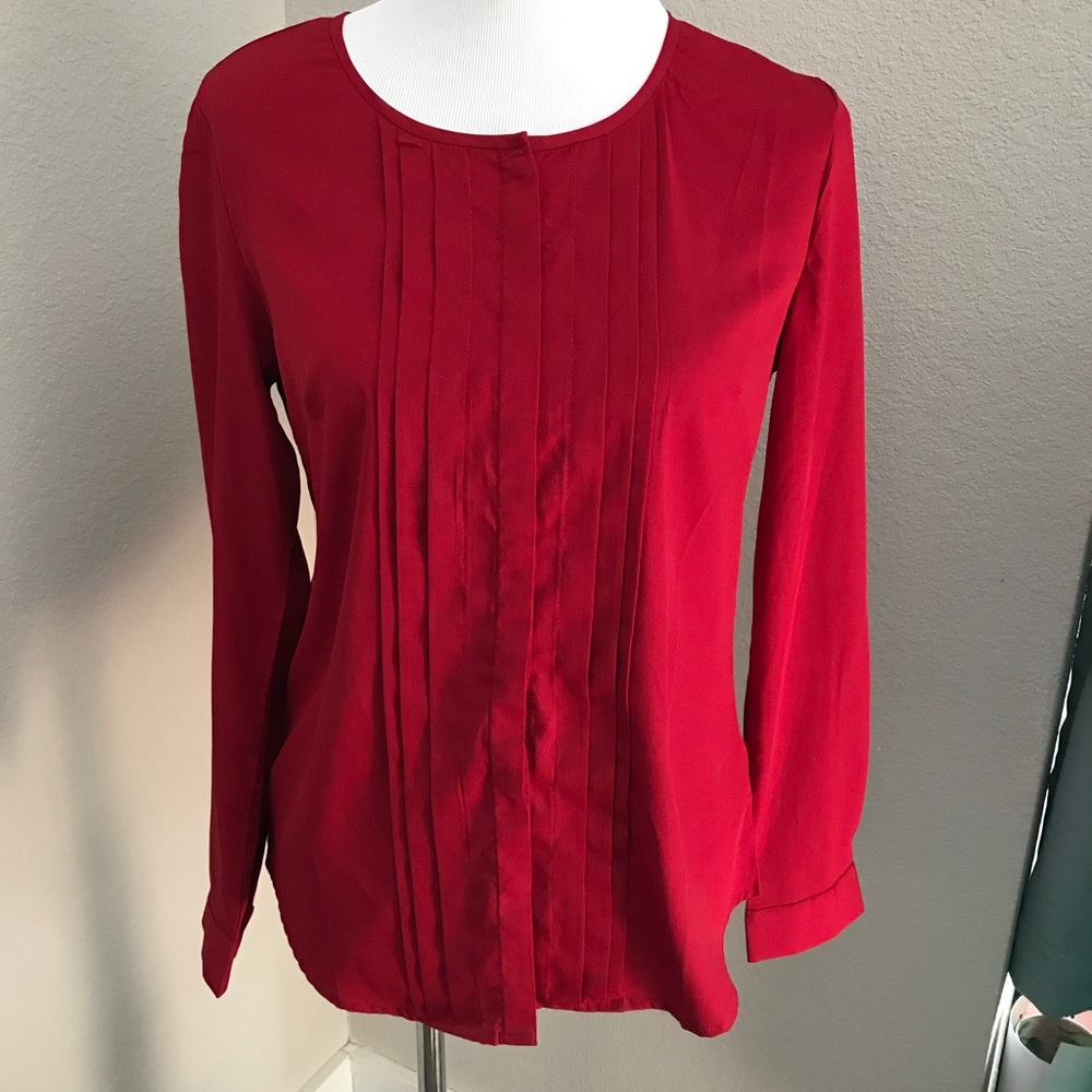 Red blouse banana republic